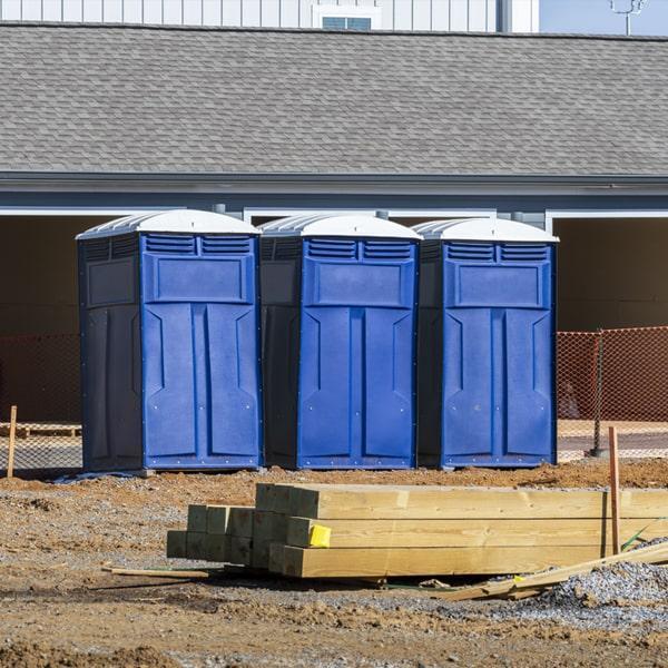Heavy-duty construction site porta potty in Broad St, Los Angeles